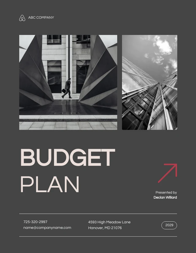 Grey And Red Budget Plan - Page 1
