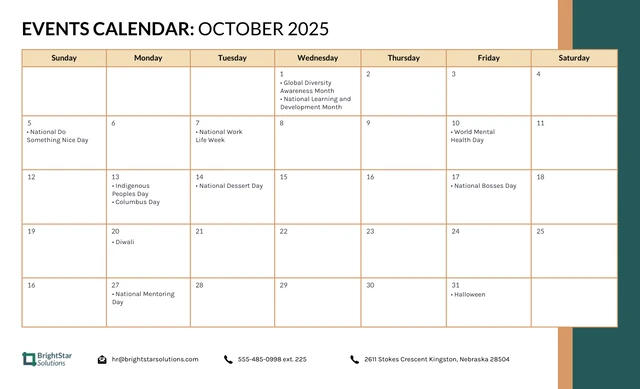 2025 Calendar Event Work Schedule Template - Página 10