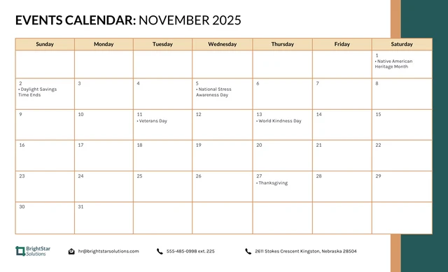 2025 Calendar Event Work Schedule Template - Seite 11