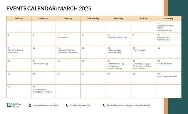 2025 Calendar Event Work Schedule Template - page 3