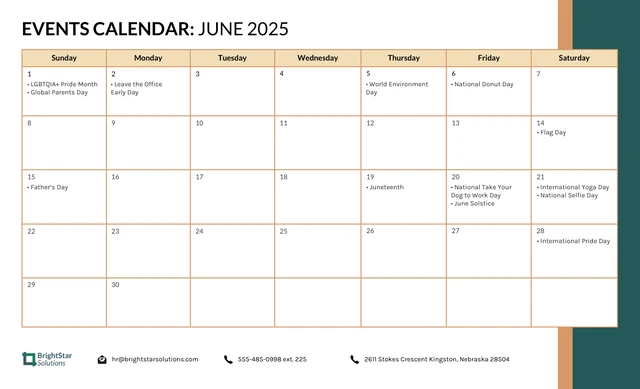 2025 Calendar Event Work Schedule Template - Página 6