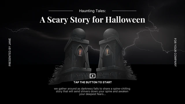 Black and White Visual Novel Scary Story Halloween Presentation - page 1