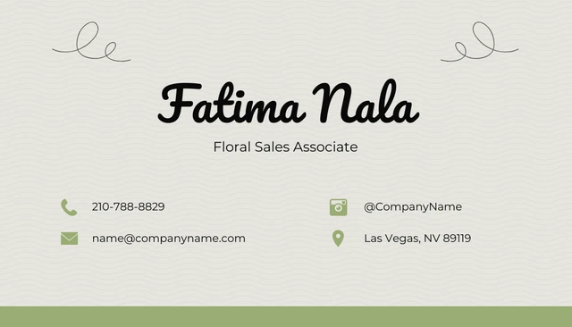 Gray Floral Business Card - Seite 2