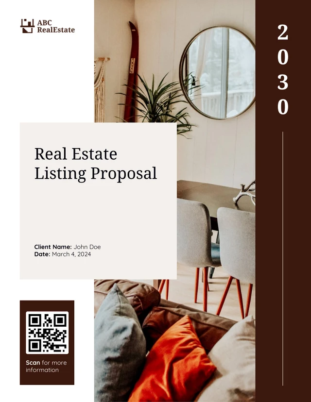 Real Estate Listing Proposal template - Pagina 1