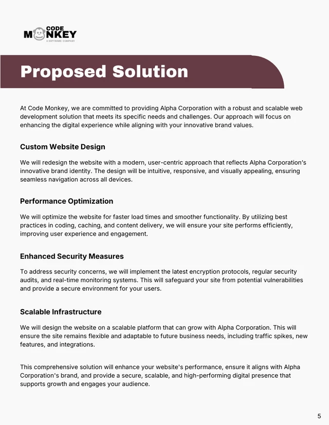 Web Development Services Proposal - Página 5