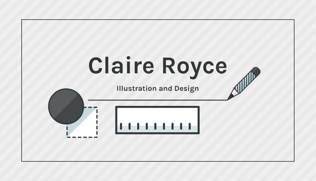 Gray Illustration Personal Business Card - Page 2