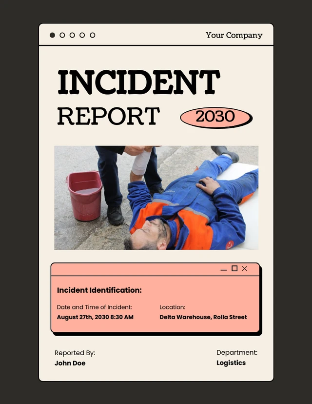 Black And Pink Tab Incident Report - Page 1