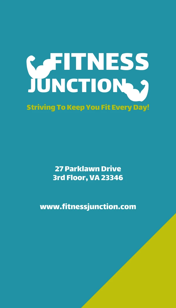 Vertical Fitness Trainer Business Card - Página 1