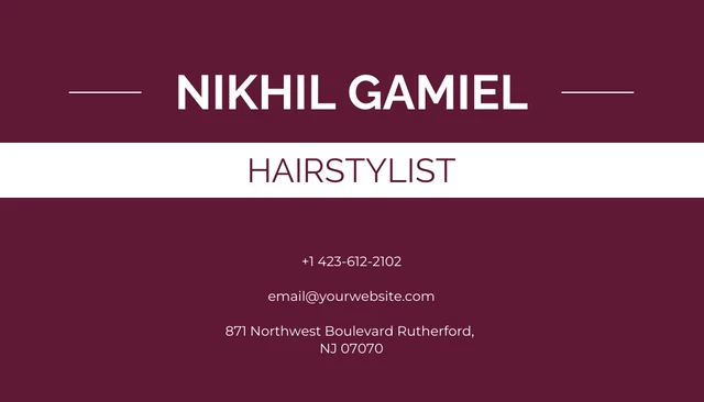 Style Savvy Modern Design Hair Salon Business Card - Seite 2
