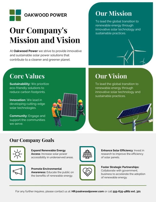 Modelo de infográfico de RH para declaração de missão e visão