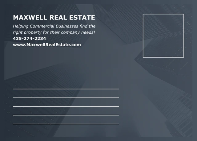 Commercial Brokerage Real Estate Postcard - page 2