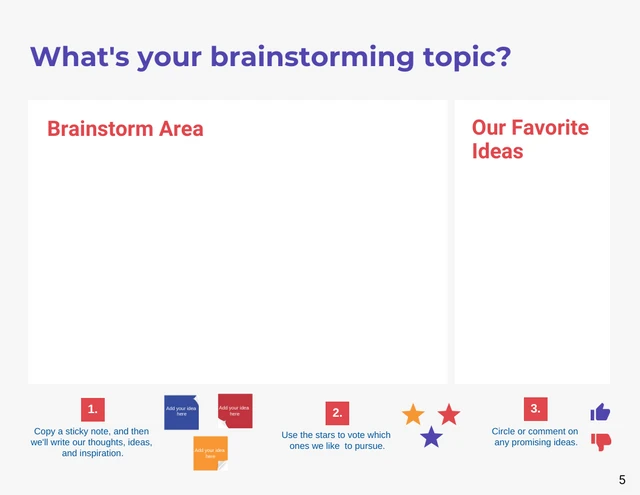 White Blue And Red Minimalist Simple Modern Business Brainstorm Presentation - Page 5