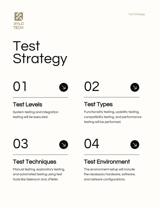 Clean Minimalist Test Plan - Page 2