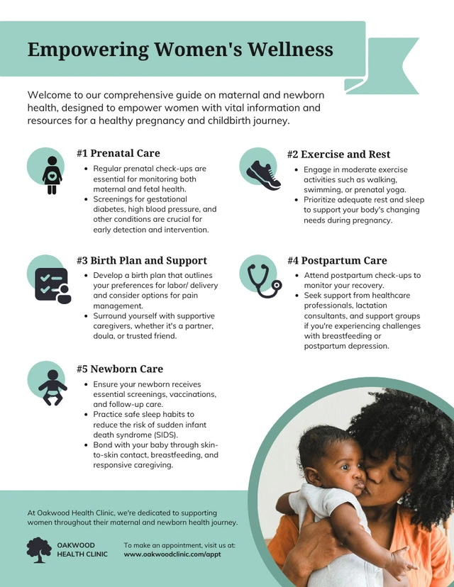 Maternal and Newborn Health Women's Infographic Template