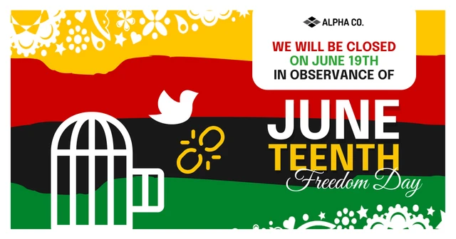 Juneteenth: Annuncio di chiusura festiva del Freedom Day Post su Facebook