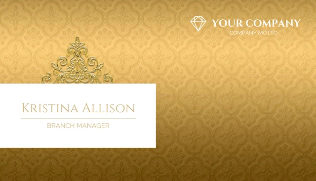 Simple Gold Element Jewelry Business Card - Page 2