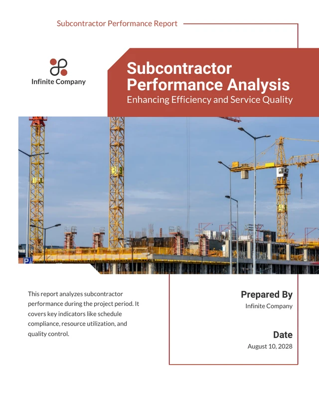 Subcontractor Performance Report - Page 1