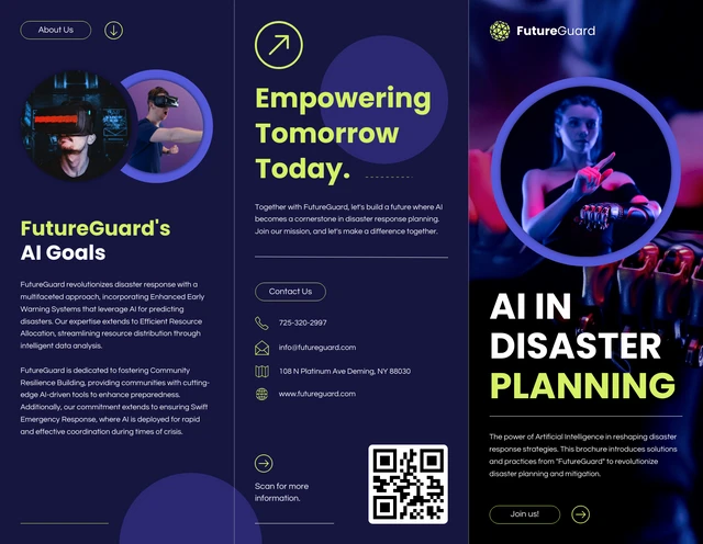 AI in Disaster Response Planning C Fold Brochure - Page 1