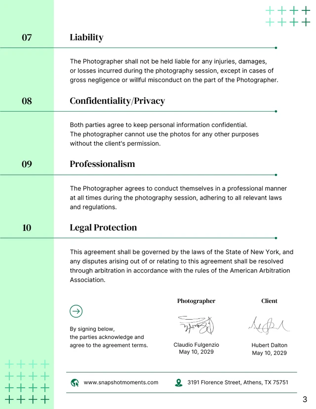 School Photography Contract - صفحة 3