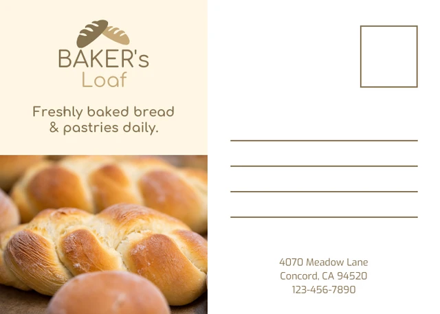 Vintage Bakery Business Postcard - صفحة 2