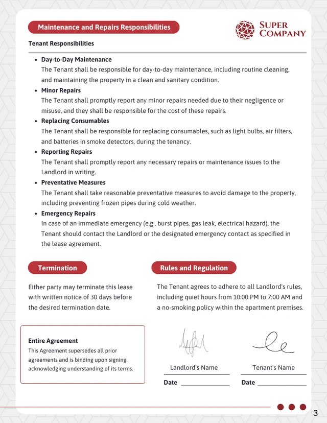 Deep Red Lease Contract - page 3
