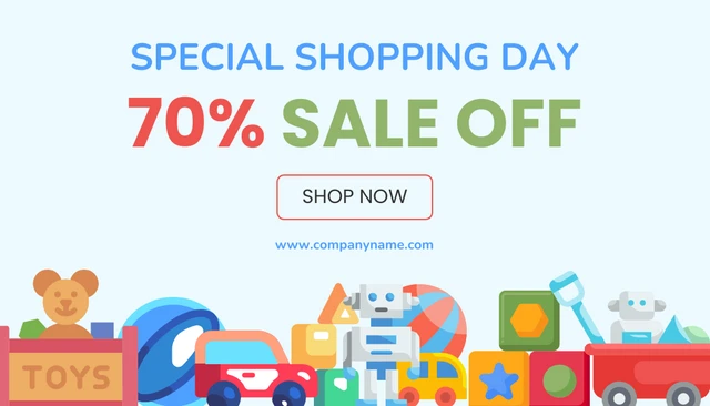 Candy Toys Shopping Sale Banner Template