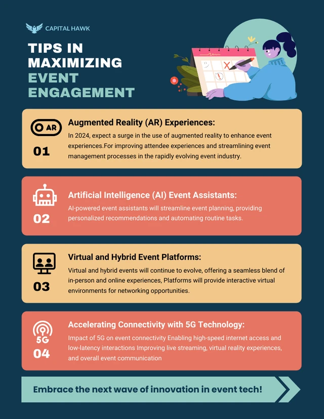 Tips In Maximizing Event Engagement Infographic Template