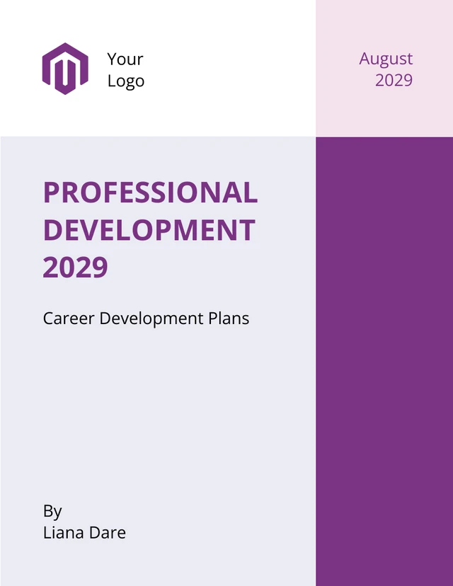 White And Purple Minimalist Bold Career Professional Development Plans - Page 1