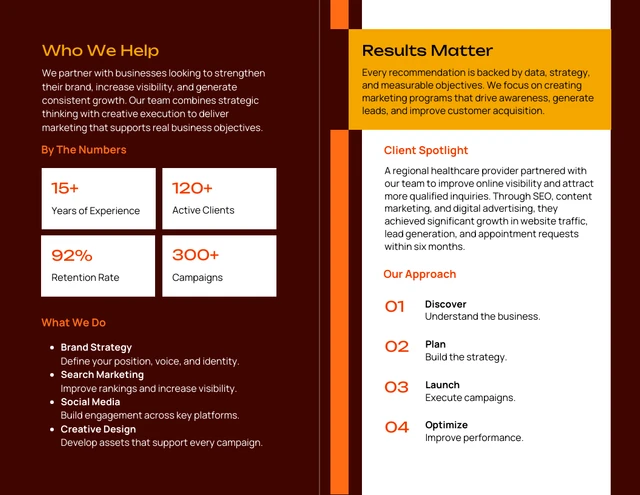 Marketing Agency Brochure - Page 2