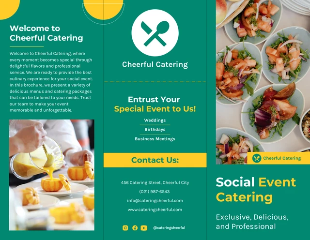 Social Event Catering Brochure - Page 1
