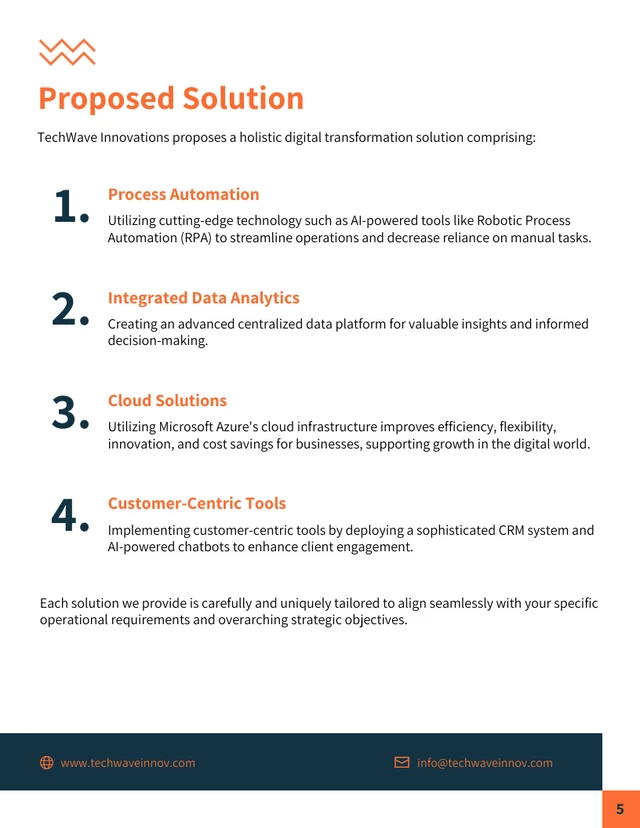 Digital Transformation Proposal Template - page 5