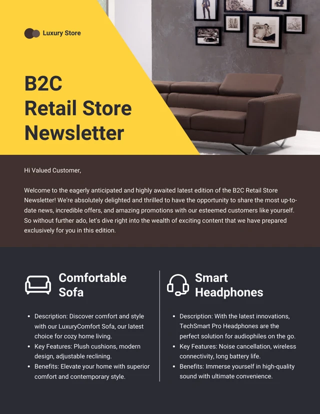 B2C Retail Store Newsletter Template
