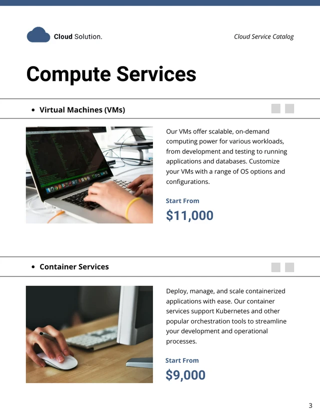 Cloud Service Catalog Template - page 3