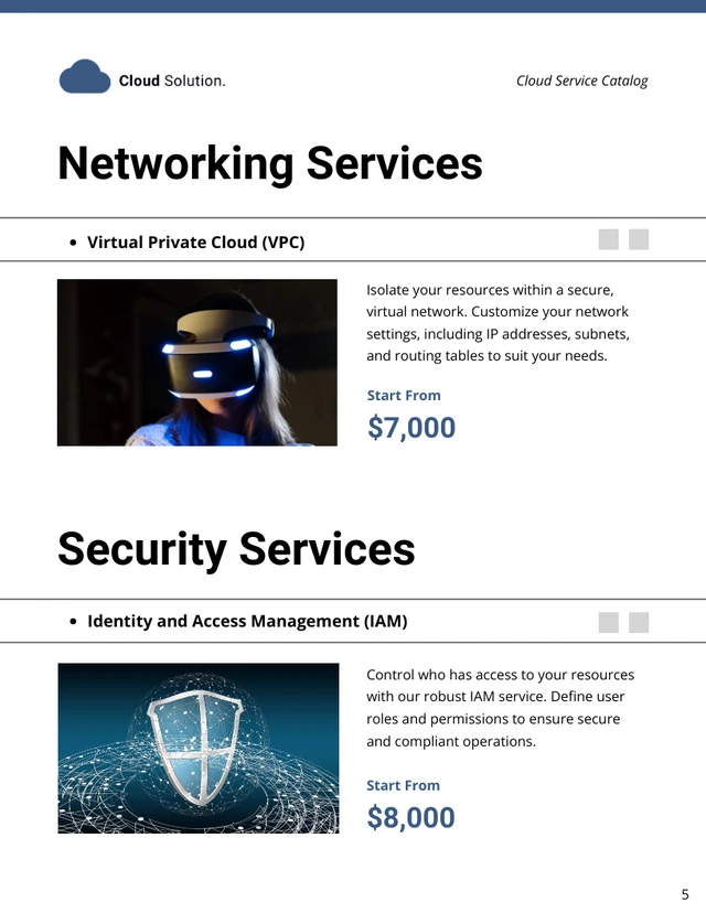 Cloud Service Catalog Template - صفحة 5