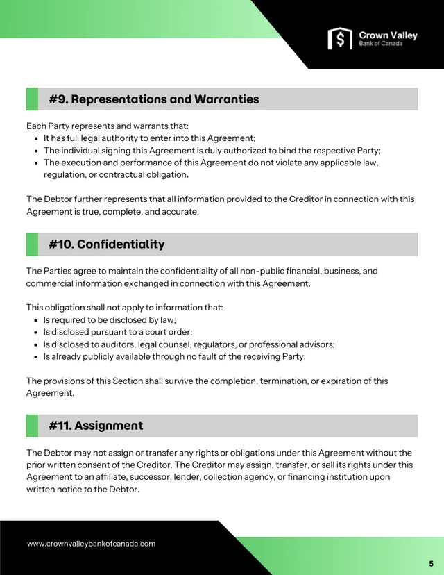 Payment Plan Contract Template - صفحة 5