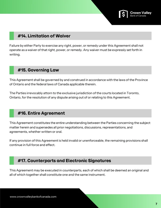 Payment Plan Contract Template - صفحة 7