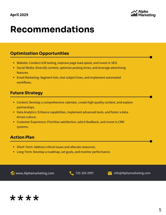 Marketing Analytic Report Template - Seite 5