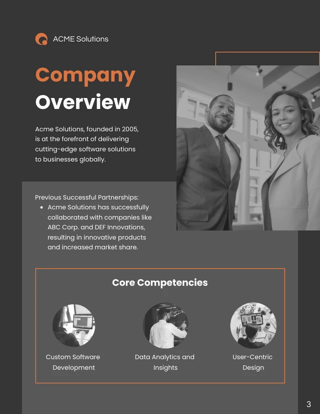Orange and Black Business Partnership Proposal - Page 3
