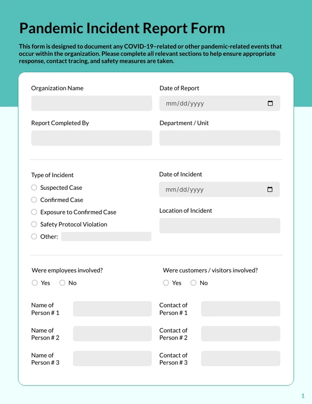 Pandemic Incident Report - صفحة 1
