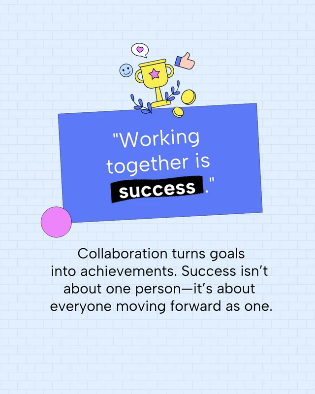 Teamwork Motivational Social Media Carousel Template - page 4