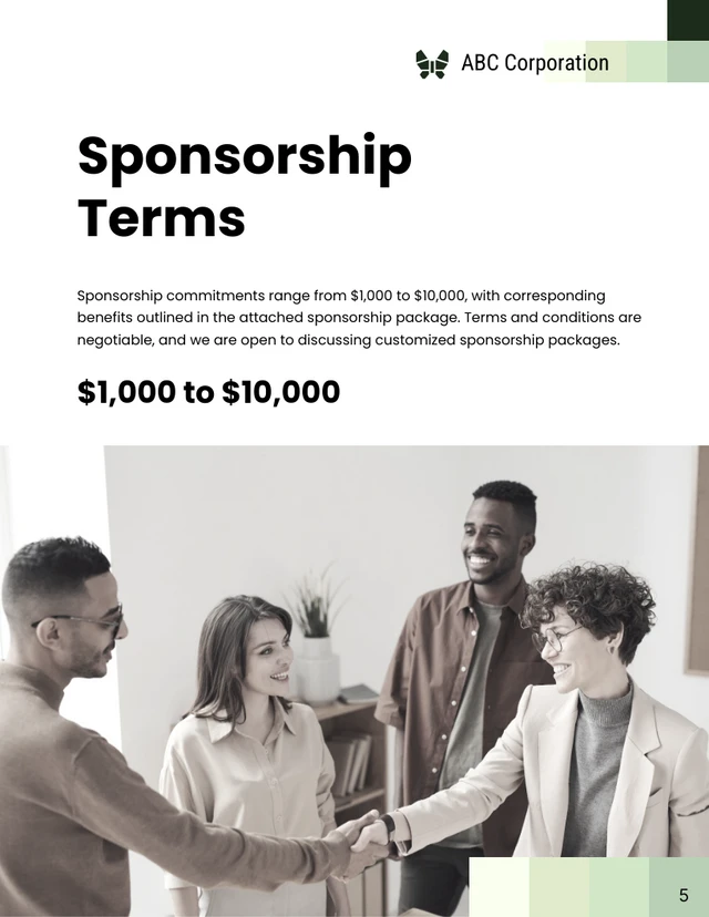 Corporate Sponsorship Proposal - Page 5