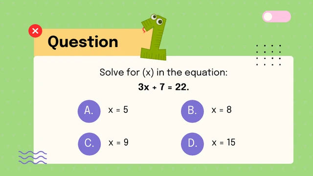 Colorful Fun Math Quiz Presentation - Página 2