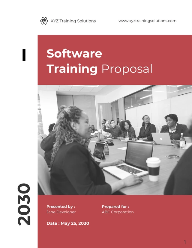 Red and White Software Training Proposal - Page 1