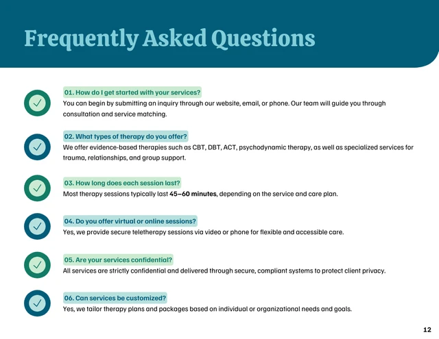Mental Health and Therapy Service Catalog - صفحة 12