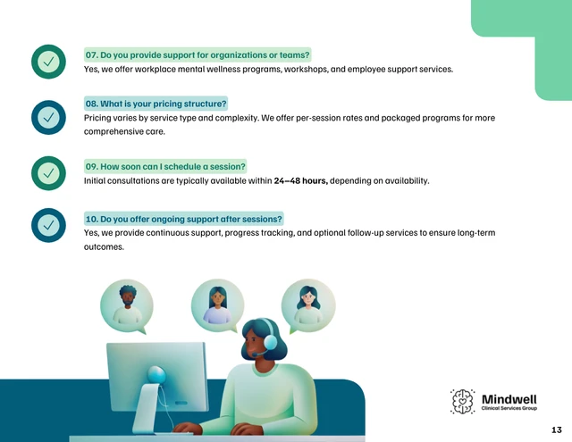 Mental Health and Therapy Service Catalog - صفحة 13