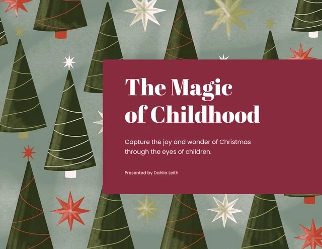 Green Red Magic Childhood Christmas Presentation - Page 1