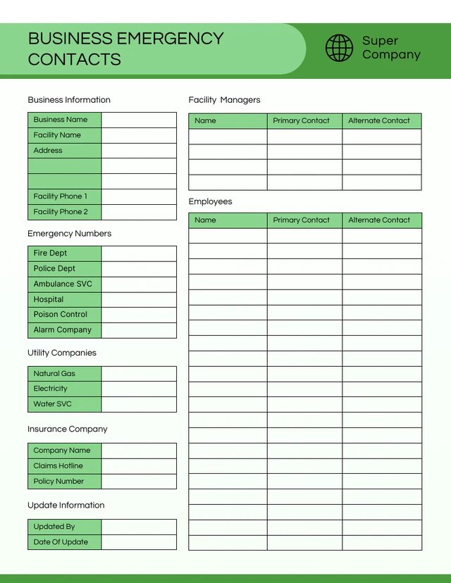 Simple Green Contact Forms Template