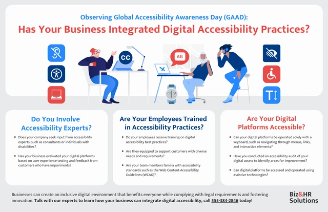 Modello di poster per l'integrazione dell'accessibilità digitale per le aziende