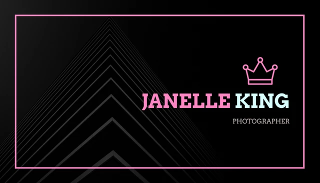 Pink Crown Photographer Business Card - Page 2
