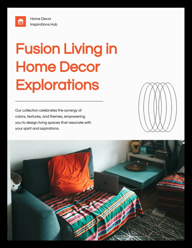 Modern White and Orange Home Decor Catalog - Page 1